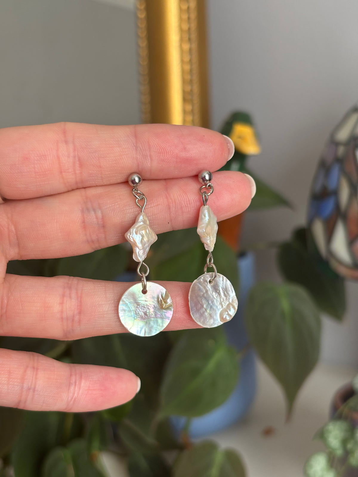 Star and moon studs