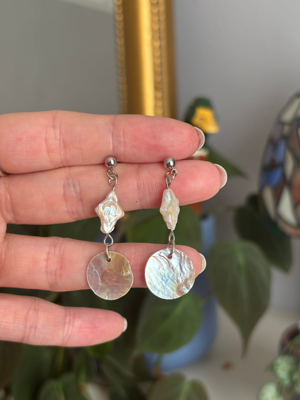 Star and moon studs