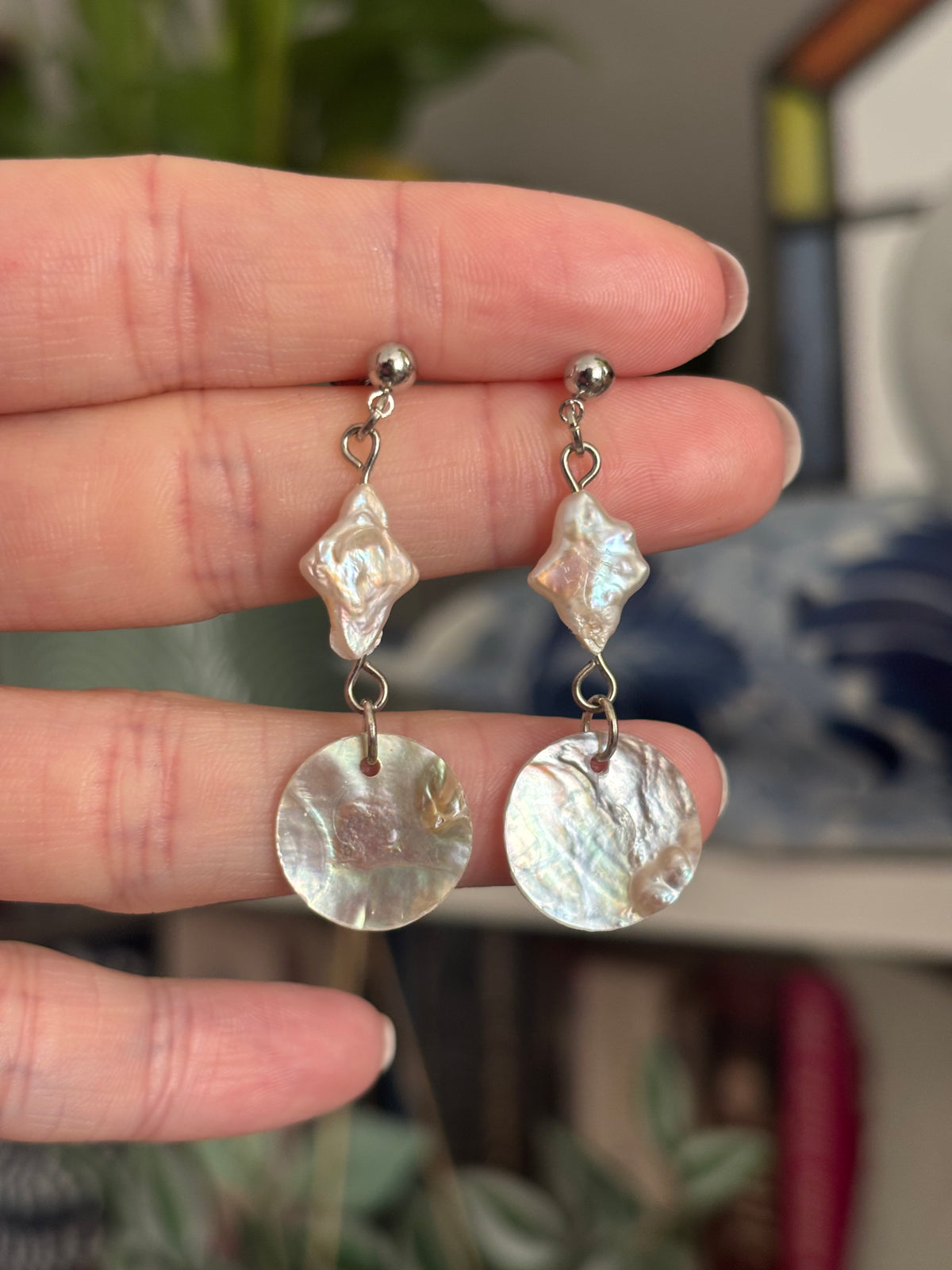 Star and moon studs